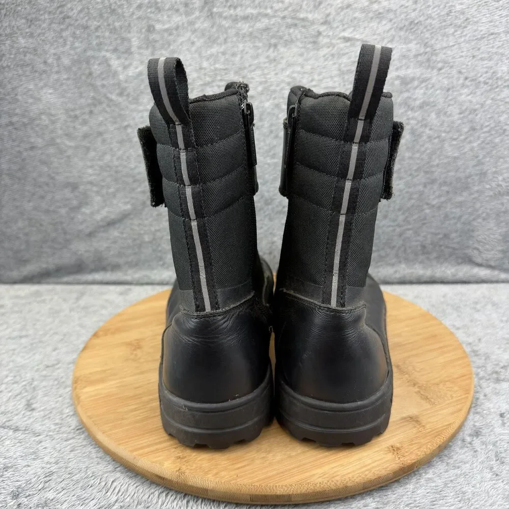 Harley-Davidson Boots Mens Size 9.5 Black Leather Biker Zip Strap D93762